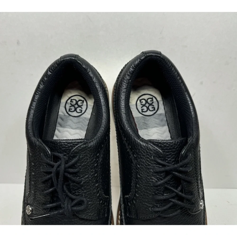 G/FORE Lugg Sole Street Shoe Mens Size 10.5 Black White Leather G4MF18F03